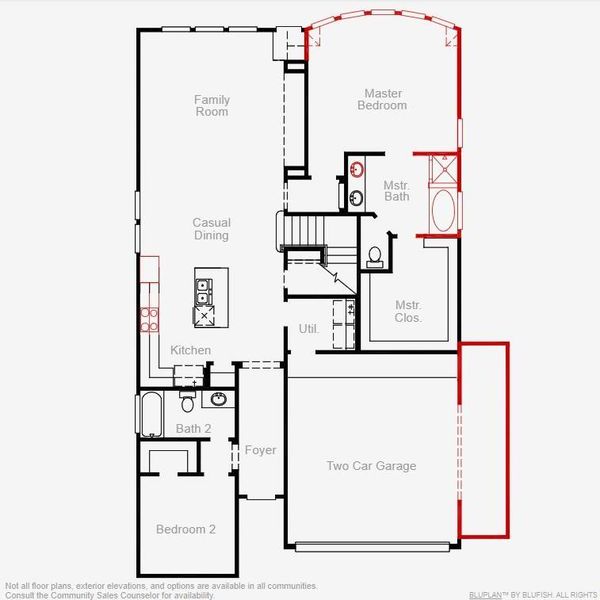 2D floor plan layout of this home in The Trails, New Caney, TX (Image 5).