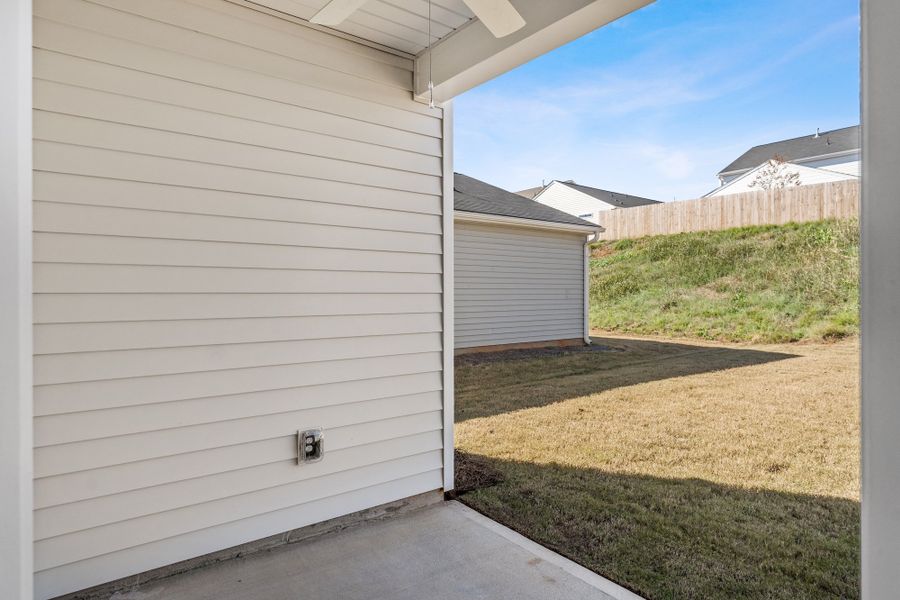 Exterior details and patio area of a home in Wingate, Inman (Image 3).