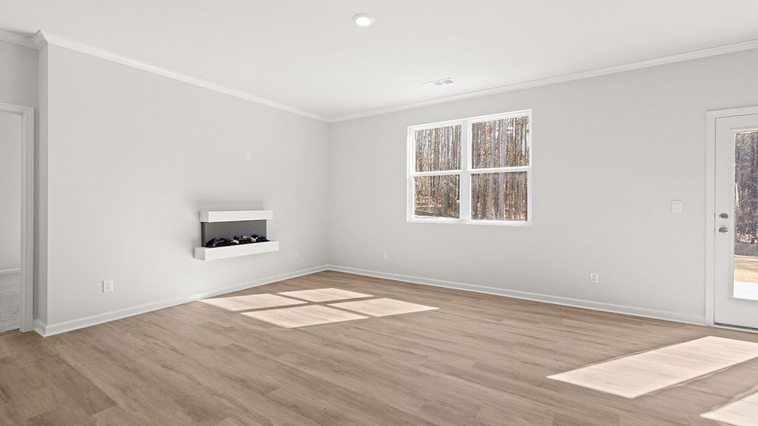 Representative unfurnished interior of a home built from the Elle by D.R. Horton in Hamptons at Riverwood South, Dallas (Image 17).