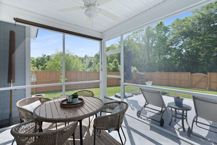 Furnished interior view inside a new home in Cordgrass Landing, Johns Island (Image 36).