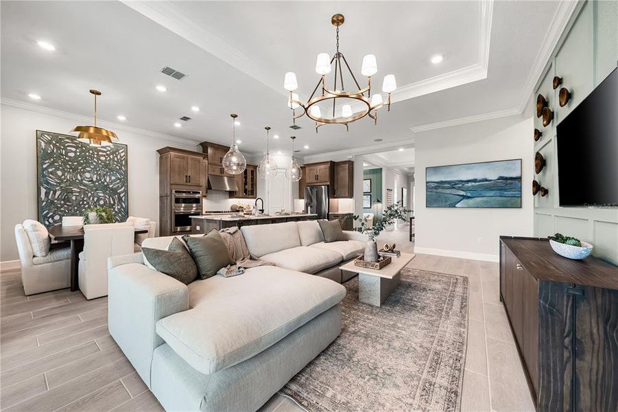 Furnished interior view inside a new home in Esplanade at Skye Ranch, Sarasota (Image 4).