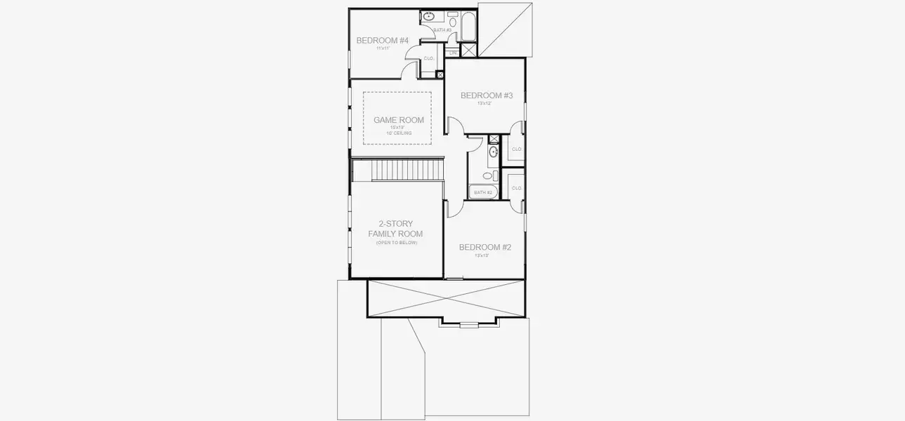 2D floor plan layout of this home in Santa Rita Ranch Tierra Rosa, Liberty Hill, TX (Image 3).
