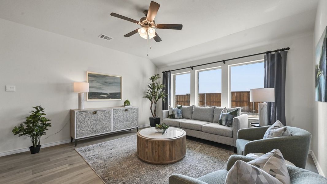 Representative furnished interior of a home built from the Bentworth by D.R. Horton in Bel Air Village, Sherman (Image 9). Representative furnished interior of a home built from the Bentworth by D.R. Horton in Bel Air Village, Sherman (Image 9).