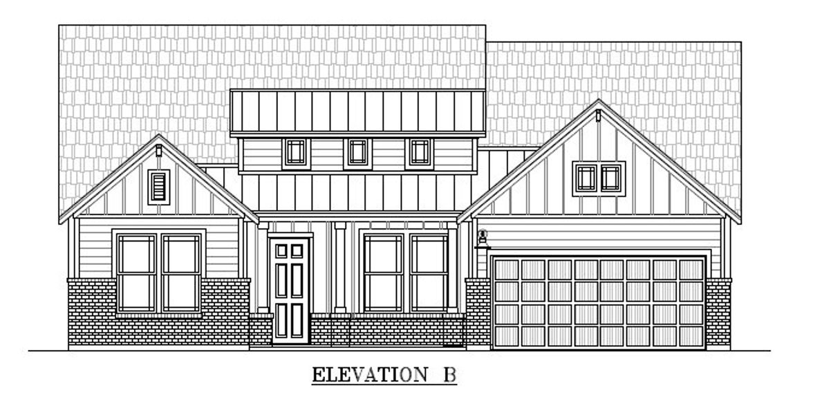 Exterior rendering of this home design in Lariat, Liberty Hill, TX (Image 5).