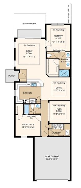2D floor plan layout of this home in Center Lake Ranch Community Group Page, St. Cloud, FL (Image 2). 2D floor plan layout of this home in Center Lake Ranch Community Group Page, St. Cloud, FL (Image 2).