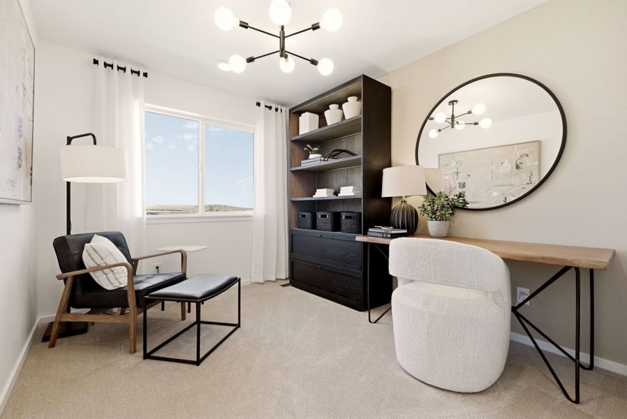 Furnished interior view inside a new home in Sky Ranch, Watkins (Image 30). Furnished interior view inside a new home in Sky Ranch, Watkins (Image 30).