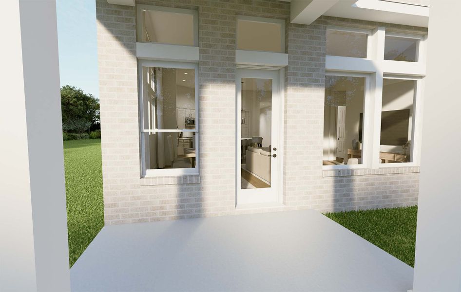 Representative exterior details of a home built from the The Magnolia by David Weekley Homes in Mustang Lakes, Celina (Image 3).