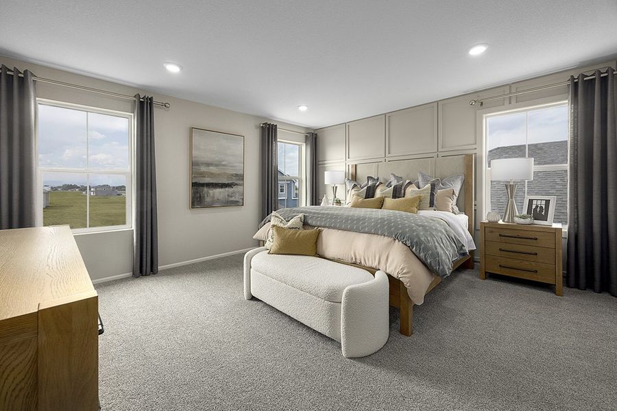 Furnished interior in a model home at Bennett Crossing Reserve in Bennett (Image 15).