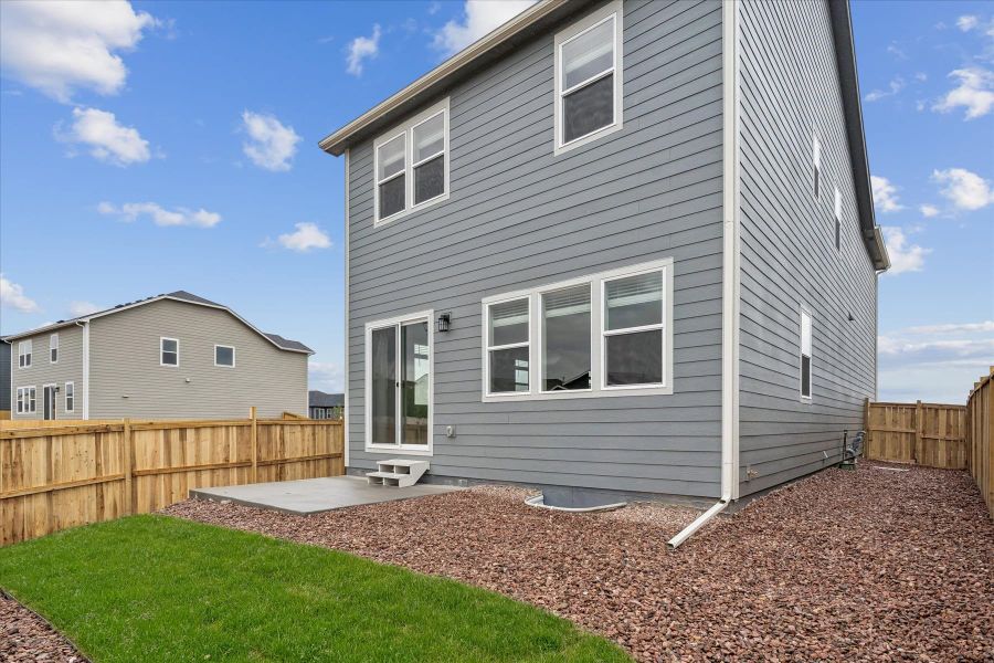 Exterior details and patio area of a home in Aspen Meadows, Colorado Springs (Image 4). Exterior details and patio area of a home in Aspen Meadows, Colorado Springs (Image 4).