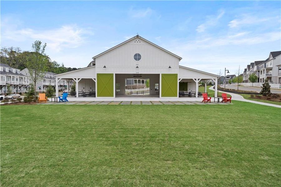 Front exterior of a new home in South on Main, Woodstock, GA, highlighting curb appeal (Image 26).