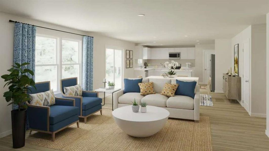 Furnished interior view inside a new home in River Oaks, Locust Grove (Image 6). Furnished interior view inside a new home in River Oaks, Locust Grove (Image 6).