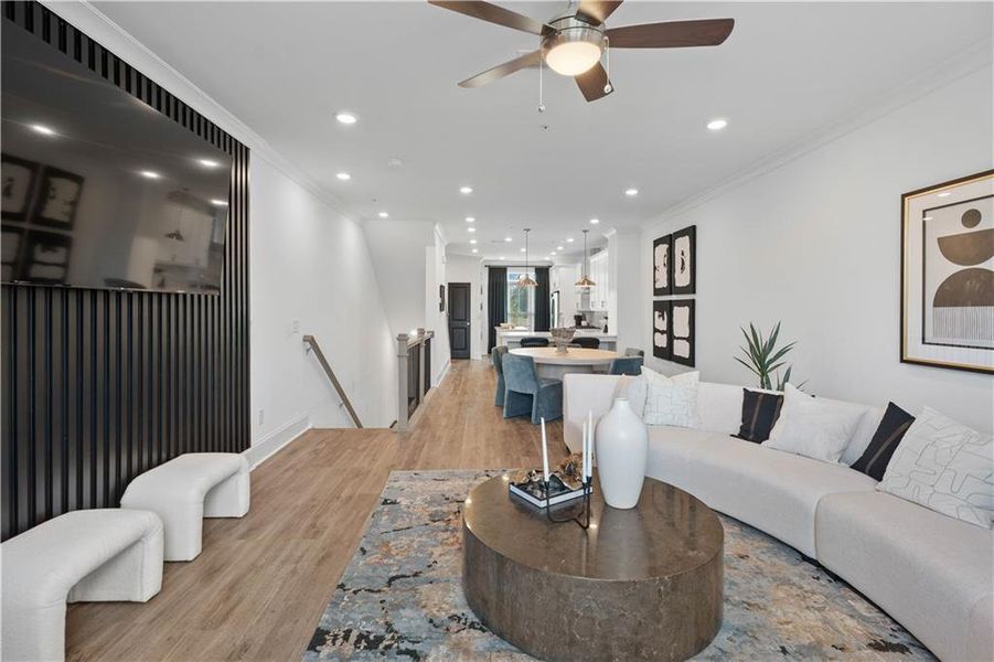 Furnished interior view inside a new home in Ward's Crossing Townhomes, Johns Creek (Image 21).