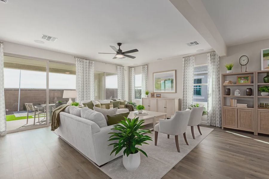 Representative furnished interior of a home built from the Granite Vista Avanti - Plan 2028 by Elliott Homes in Avanti at Granite Vista, Waddell (Image 9).