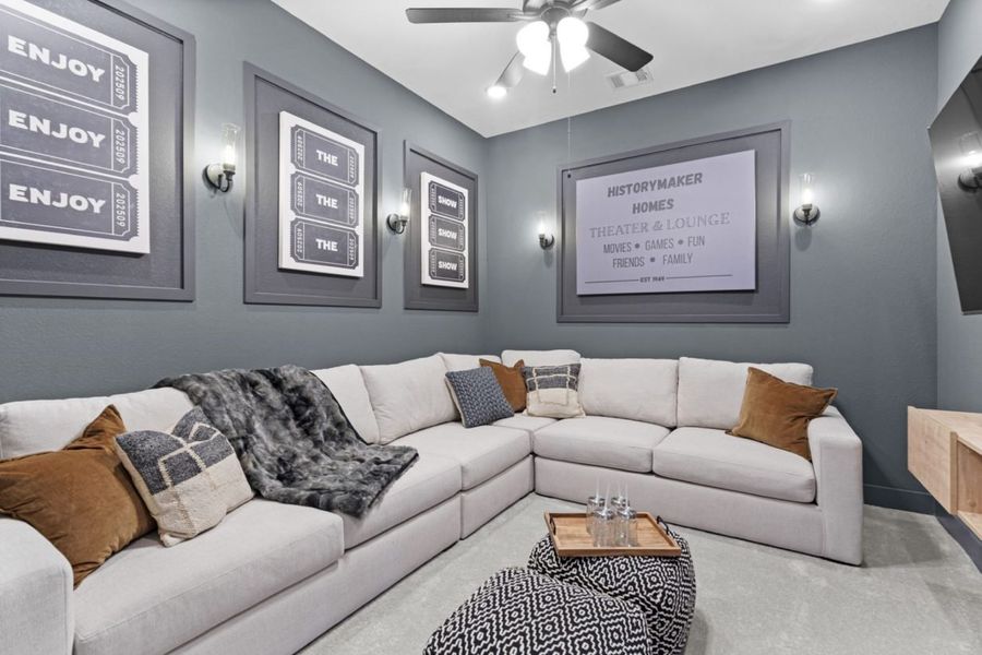 Representative furnished interior of a home built from the Alamo Hunters Crossing 60s by Brohn Homes in Hunters Crossing, Sealy (Image 12).