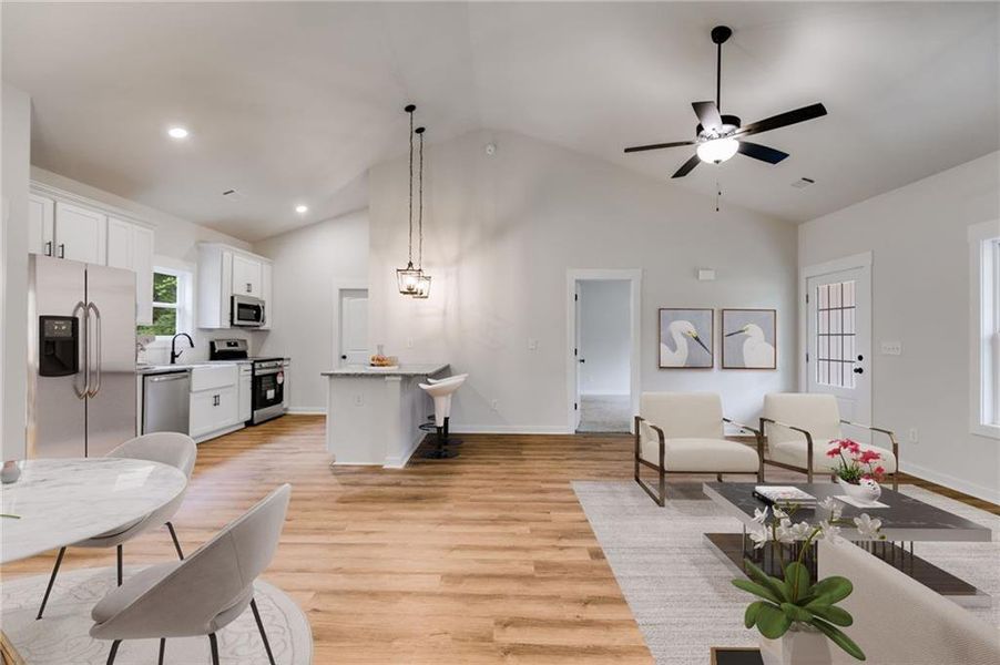 Furnished interior view inside a new home in , Cedartown (Image 6).