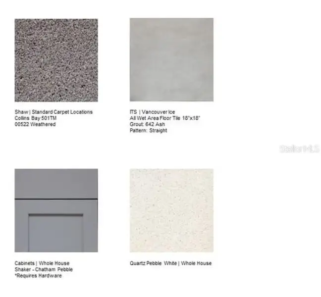 Sample of building materials used in homes in Firethorn, Parrish (Image 32).