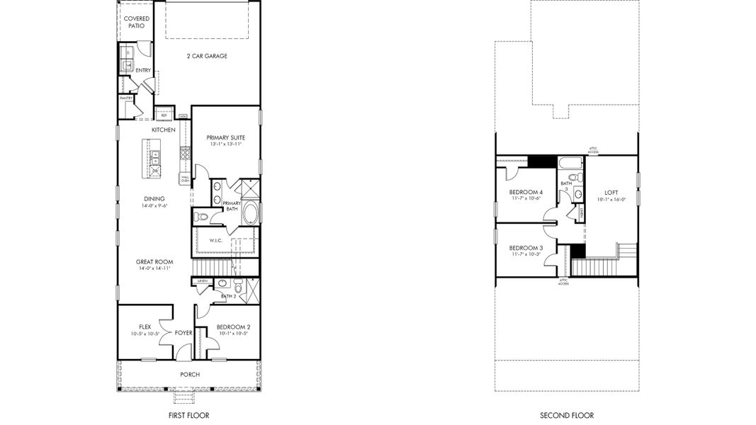 2D floor plan layout of this home in Benders Cove - Premier Series, Mount Juliet, TN (Image 2). 2D floor plan layout of this home in Benders Cove - Premier Series, Mount Juliet, TN (Image 2).