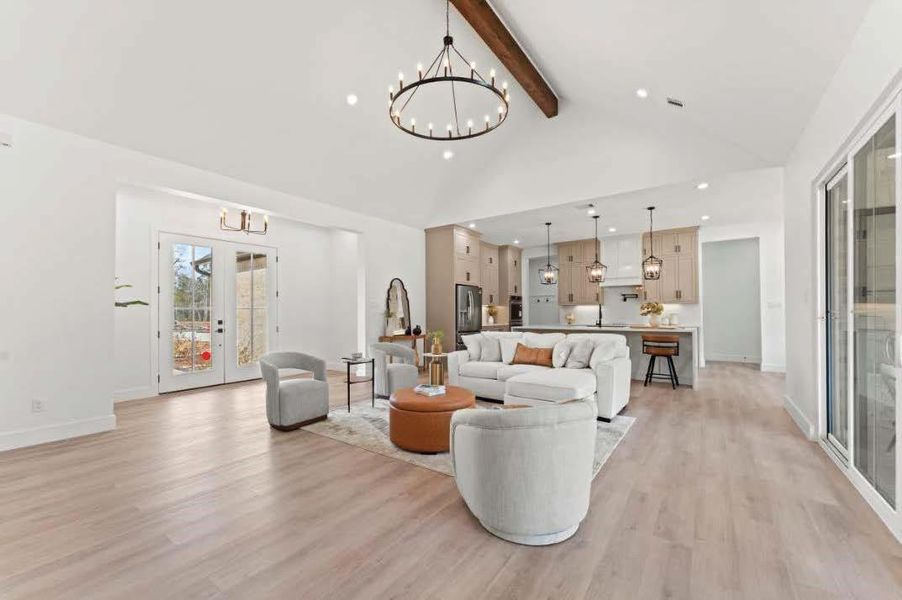 Furnished interior view inside a new home in , Conroe (Image 8).