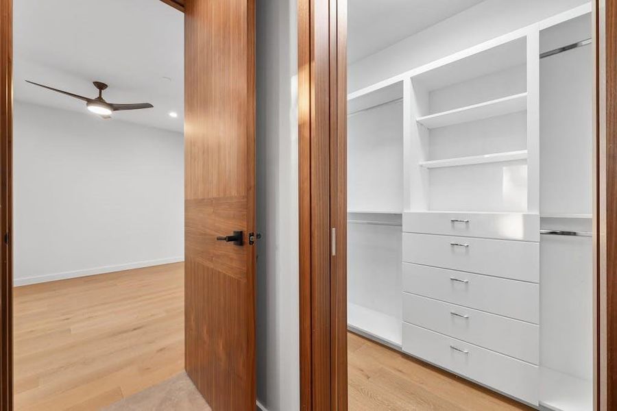 Walking closets for all bedrooms too