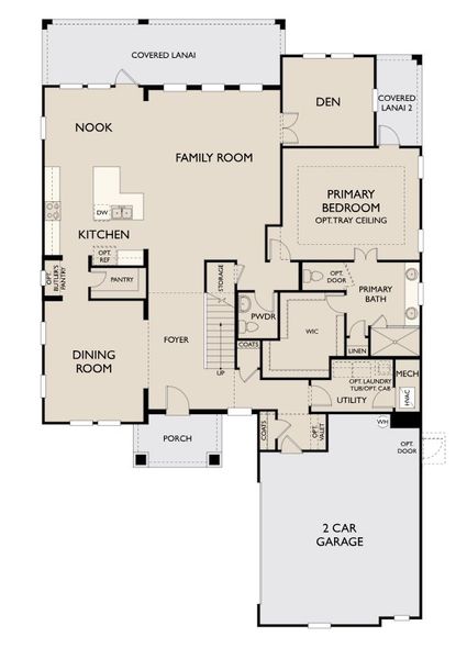 2D floor plan layout for the Michigan by Ashton Woods in Northlake Estate, Winter Garden, FL (Image 3).