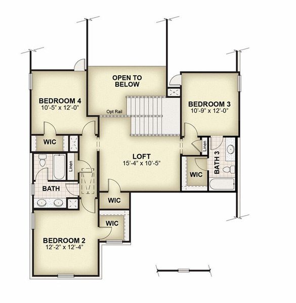 2D floor plan layout of this home in Walden Pond, Forney, TX (Image 4). 2D floor plan layout of this home in Walden Pond, Forney, TX (Image 4).