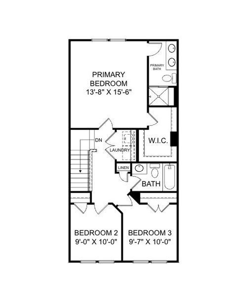 2D floor plan layout for the The Quinn by Stanley Martin Homes in The Beacon at Old Peachtree Townhomes, Lawrenceville, GA (Image 3). 2D floor plan layout for the The Quinn by Stanley Martin Homes in The Beacon at Old Peachtree Townhomes, Lawrenceville, GA (Image 3).