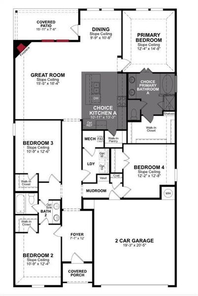 Beazer Homes Chalk Hill Teton Floorplan.