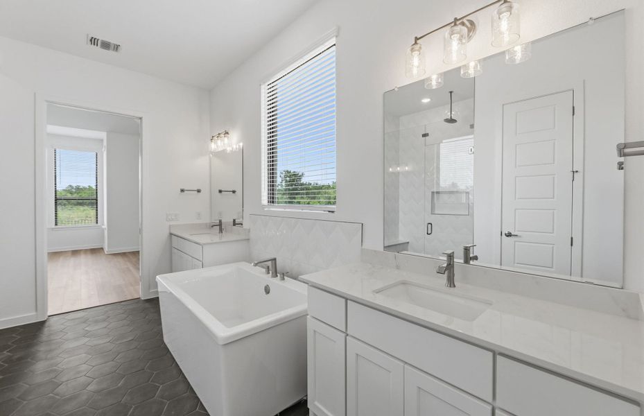Representative furnished interior of a home built from the Ferris by Pulte Homes in Kuempel Estates, Pflugerville (Image 17). Representative furnished interior of a home built from the Ferris by Pulte Homes in Kuempel Estates, Pflugerville (Image 17).