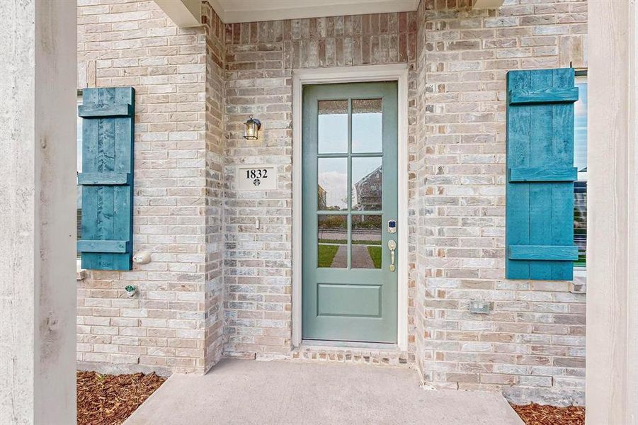 Exterior details and patio area of a home in Solterra Texas, Mesquite (Image 23).