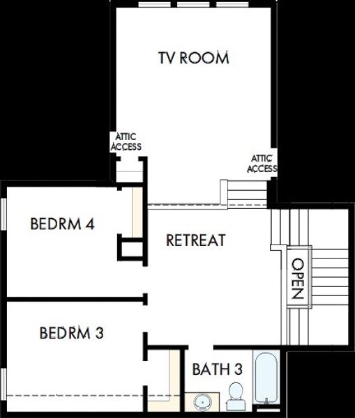 2D floor plan layout of this home in The Parks at Wilson Creek, Celina, TX (Image 3). 2D floor plan layout of this home in The Parks at Wilson Creek, Celina, TX (Image 3).