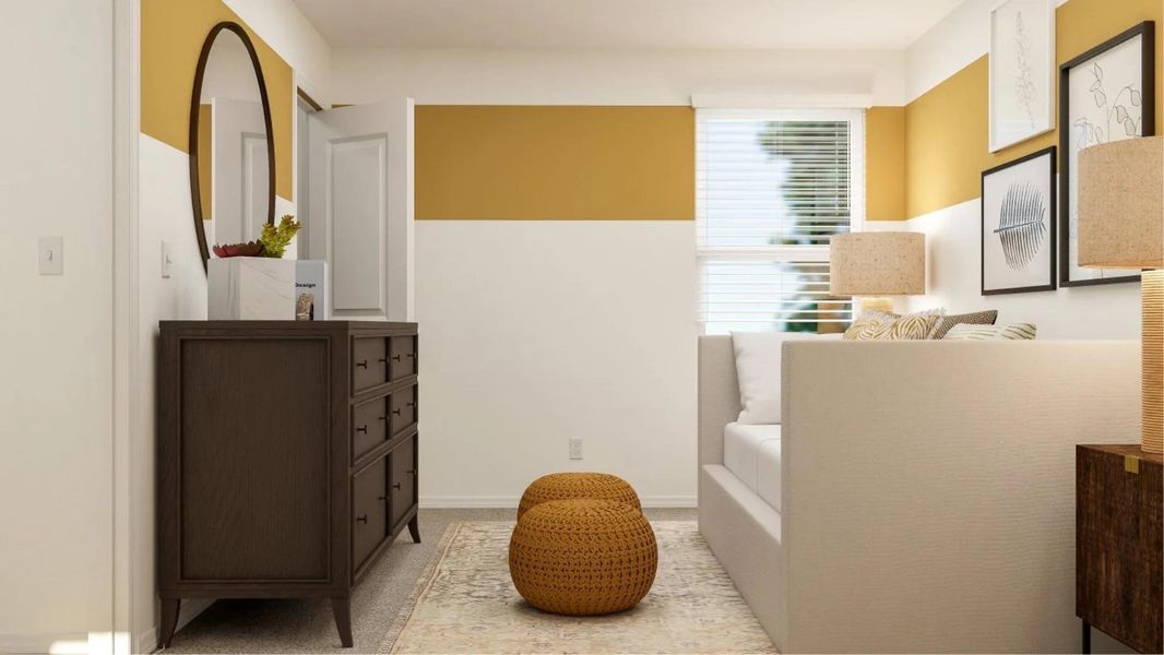 Furnished interior view inside a new home in Plum Creek North: Stonehill Collection, Kyle (Image 7).