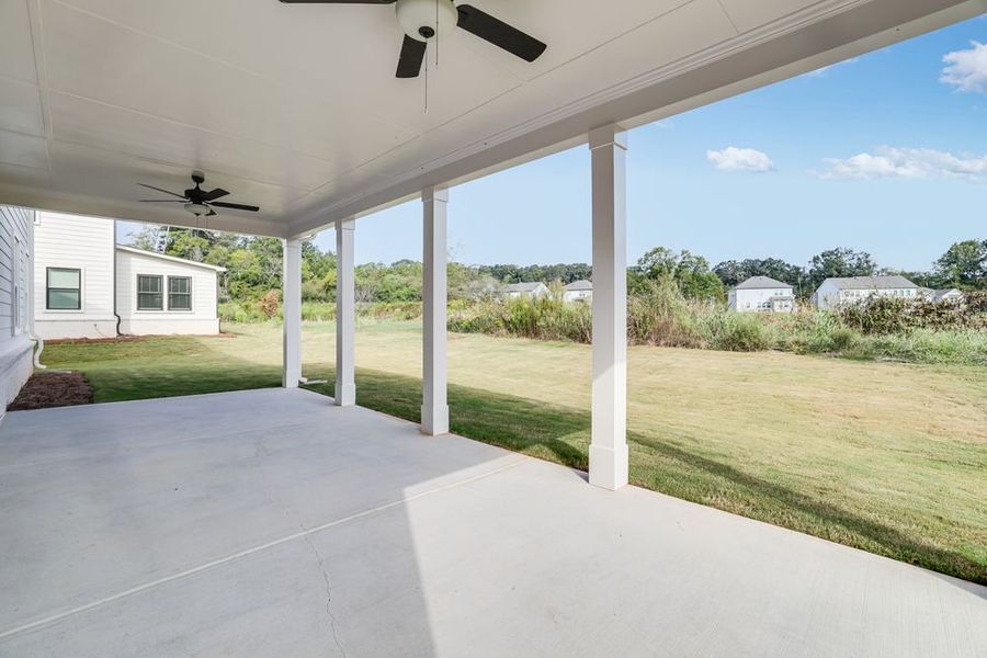 Exterior details and patio area of a home in Kennison Creek, Cumming (Image 2). Exterior details and patio area of a home in Kennison Creek, Cumming (Image 2).