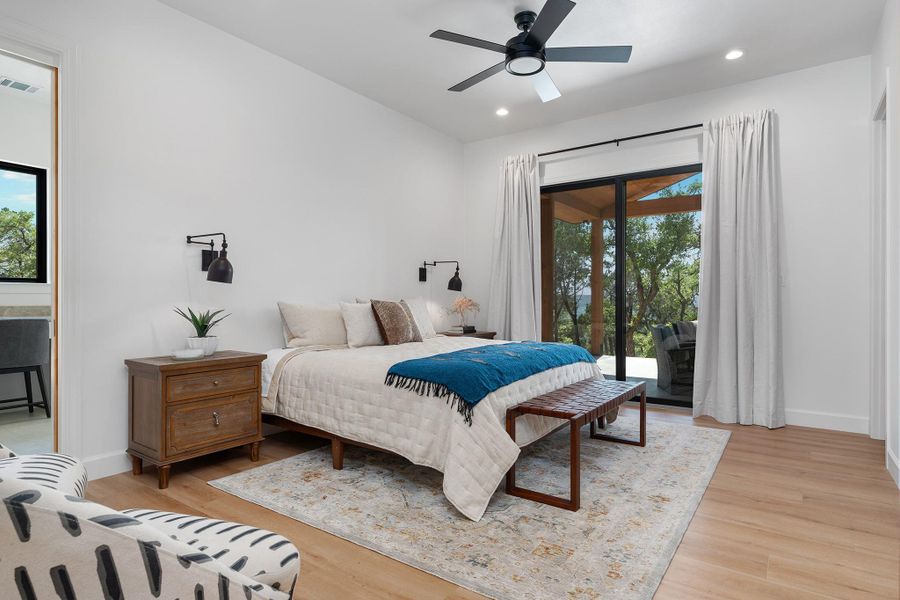 This is a TO BE BUILT custom home on 6.75 acres in Rainbow Ranch, Wimberley TX.