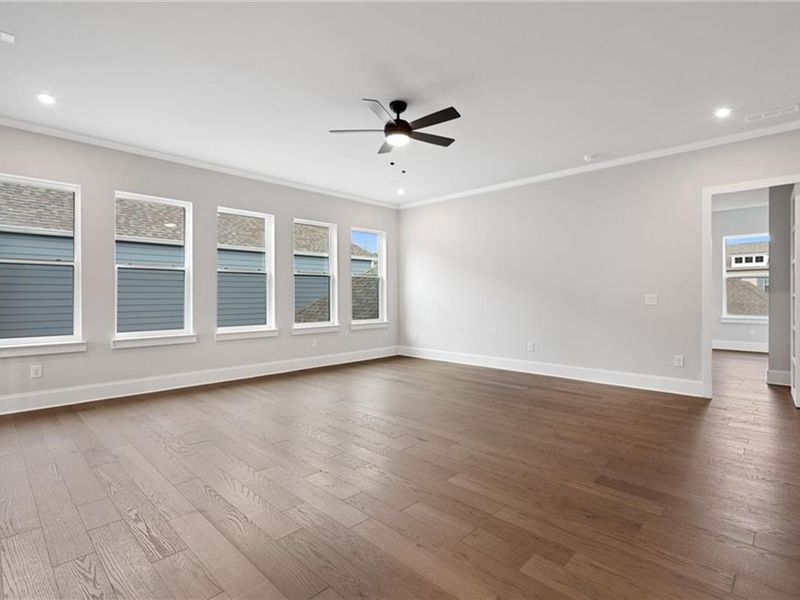 Spacious, unfurnished interior of a new home in The Village at Towne Lake, Woodstock (Image 72).