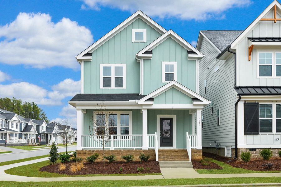 Representative exterior photo of a completed home built from the Southbound Train by Garman Homes in Wendell Falls, Wendell, NC (Image 25).