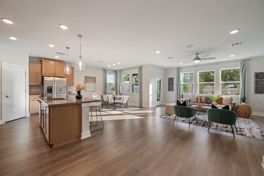 Furnished interior view inside a new home in Sarah's Creek, Pflugerville (Image 16).