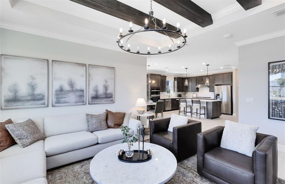 Furnished interior view inside a new home in Parkside Trails, Clermont (Image 17). Furnished interior view inside a new home in Parkside Trails, Clermont (Image 17).