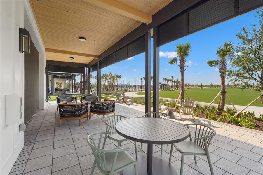 Exterior details and patio area of a home in , Sarasota (Image 32).