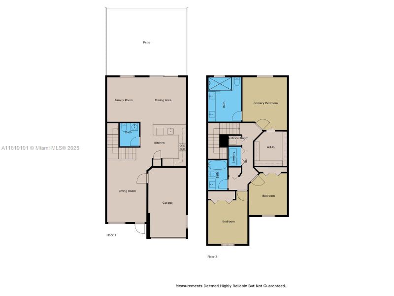 2D floor plan layout of this home in Westview: Nantucket Collection, Miami, FL (Image 5). 2D floor plan layout of this home in Westview: Nantucket Collection, Miami, FL (Image 5).