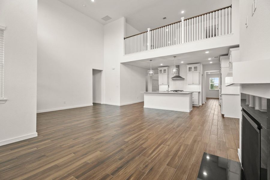 Open great room and dining area (*Photo not of actual home and used for illustration purposes only.)