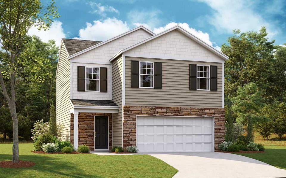 Representative exterior photo of a completed home built from the Bennet by D.R. Horton in Johnson Farms, Greeneville, TN (Image 19).