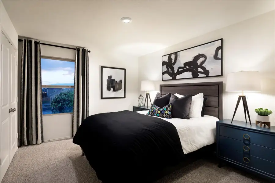 View of carpeted bedroom View of carpeted bedroom