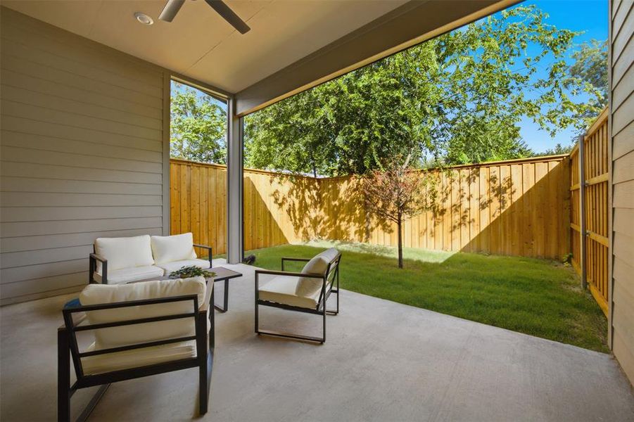 Exterior details and patio area of a home in , Dallas (Image 3). Exterior details and patio area of a home in , Dallas (Image 3).