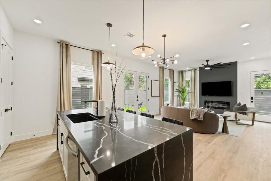 Furnished interior view inside a new home in , Houston (Image 18).