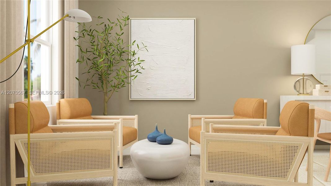 Furnished interior view inside a new home in Villas De San Diego, Miami (Image 5). Furnished interior view inside a new home in Villas De San Diego, Miami (Image 5).