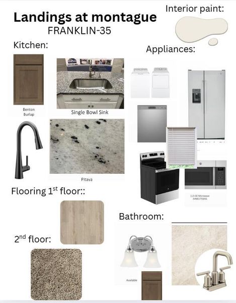 Sample of building materials used in homes in The Landings at Montague, Goose Creek (Image 10).