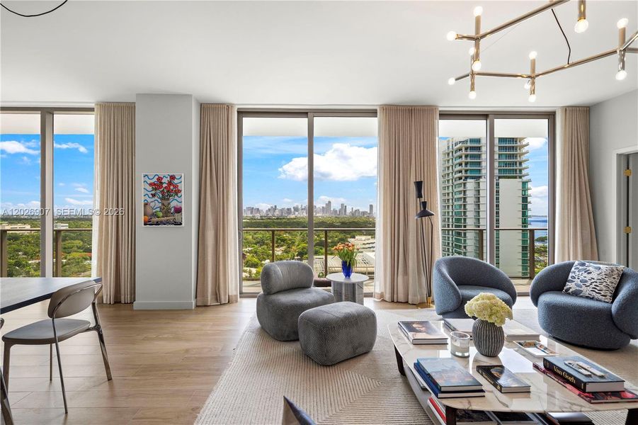 Furnished interior view inside a new home in , Miami (Image 29).