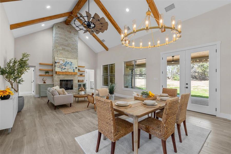 Furnished interior view inside a new home in , China Spring (Image 27).