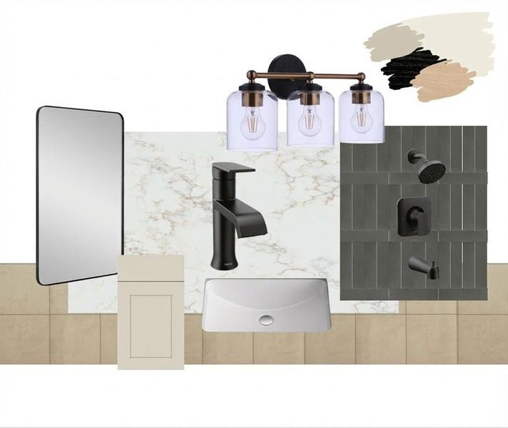 Rendering- Ensuite bath Rendering- Ensuite bath