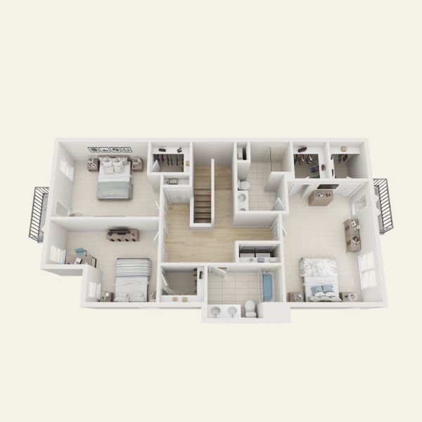 2D floor plan layout for the Greenville by DiVosta in The Reserve at Tequesta, Tequesta, FL (Image 4).
